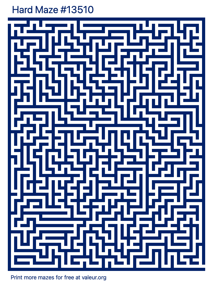 Free Printable Hard Maze number 13510