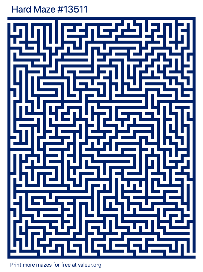 Free Printable Hard Maze number 13511