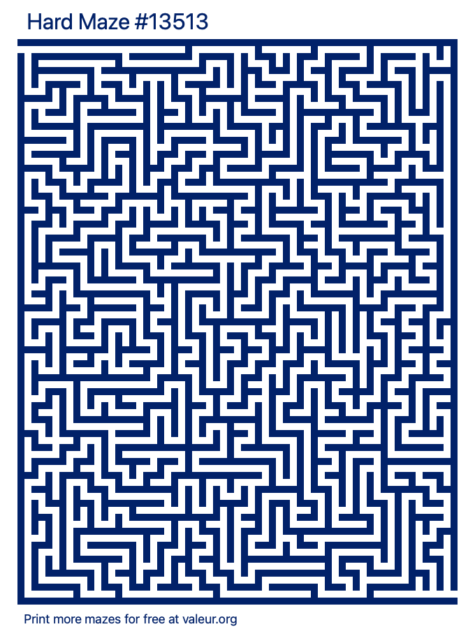 Free Printable Hard Maze number 13513