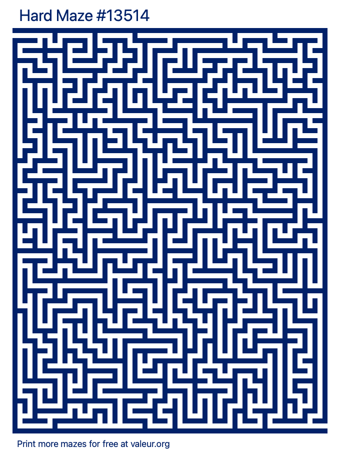 Free Printable Hard Maze number 13514