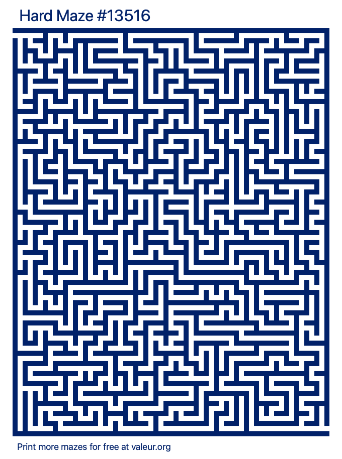 Free Printable Hard Maze number 13516