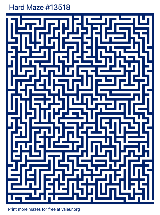 Free Printable Hard Maze number 13518