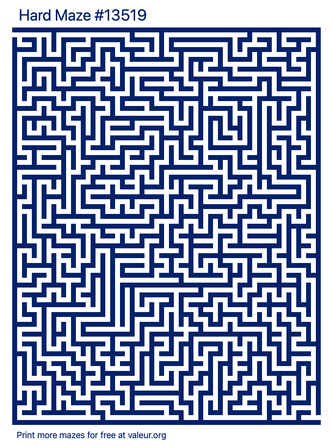 Free Printable Hard Maze number 13519