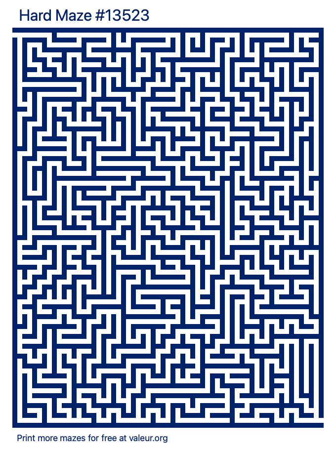 Free Printable Hard Maze number 13523