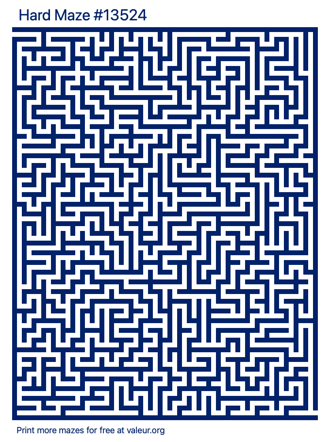 Free Printable Hard Maze number 13524