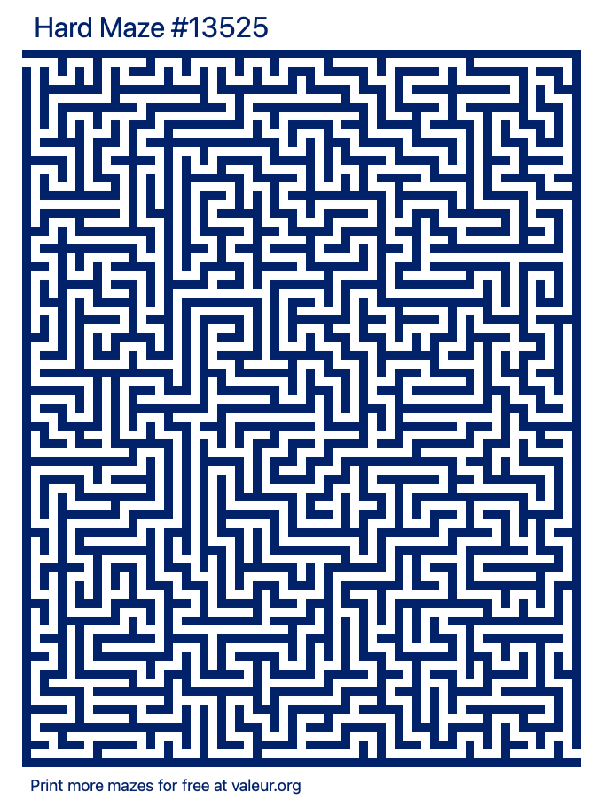 Free Printable Hard Maze number 13525