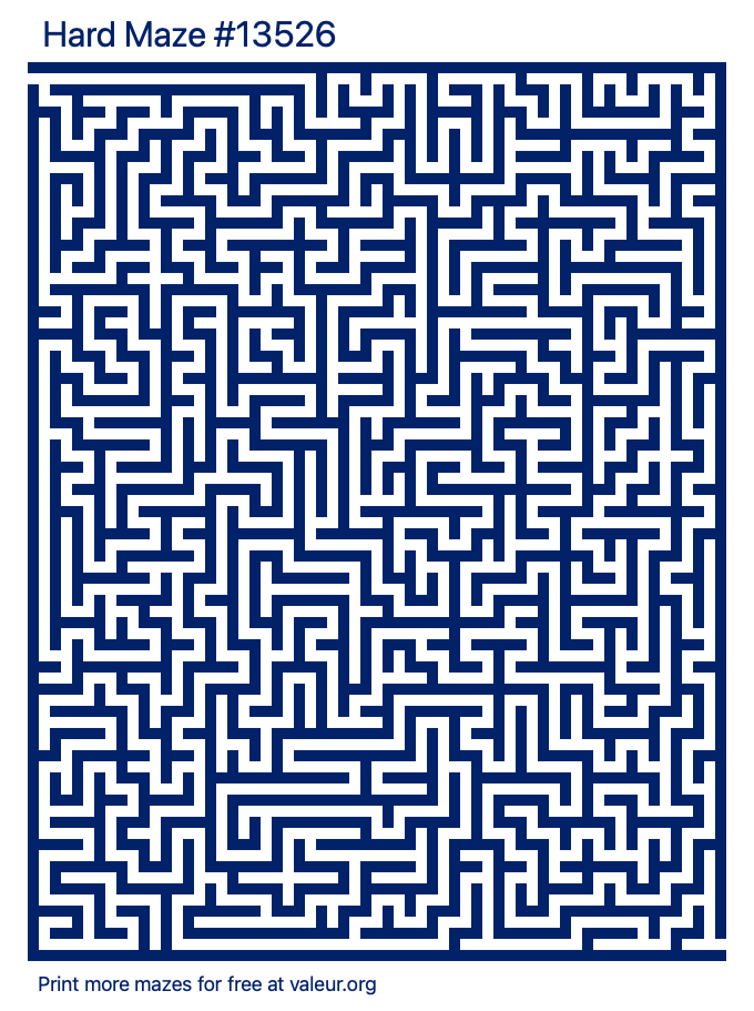 Free Printable Hard Maze number 13526