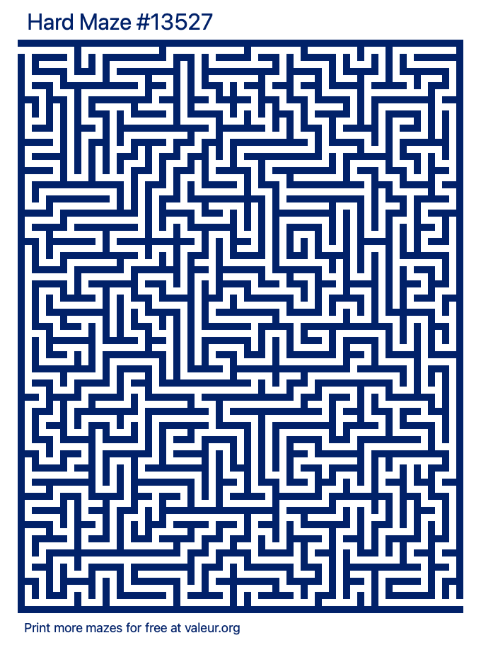 Free Printable Hard Maze number 13527