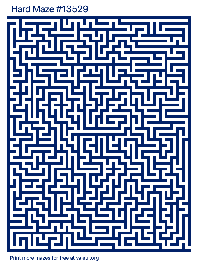 Free Printable Hard Maze number 13529