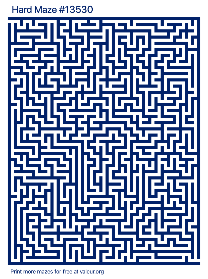 Free Printable Hard Maze number 13530