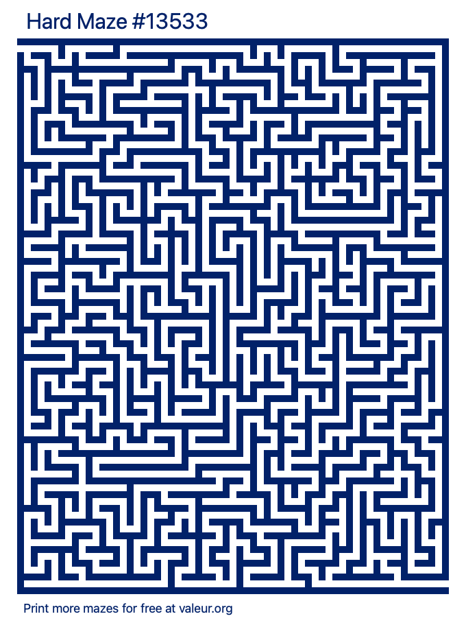 Free Printable Hard Maze number 13533