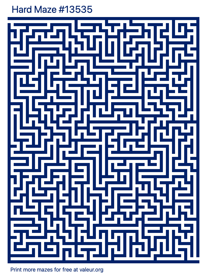 Free Printable Hard Maze number 13535