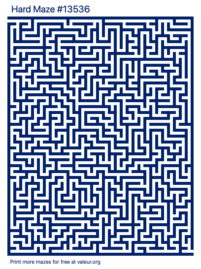 Free Printable Hard Maze number 13536