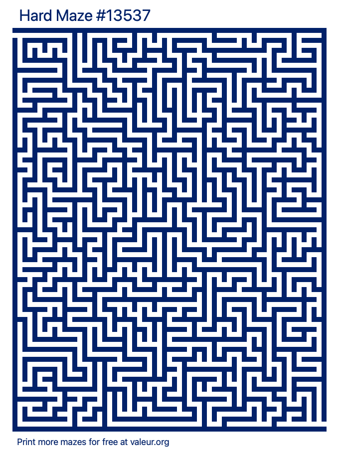 Free Printable Hard Maze number 13537