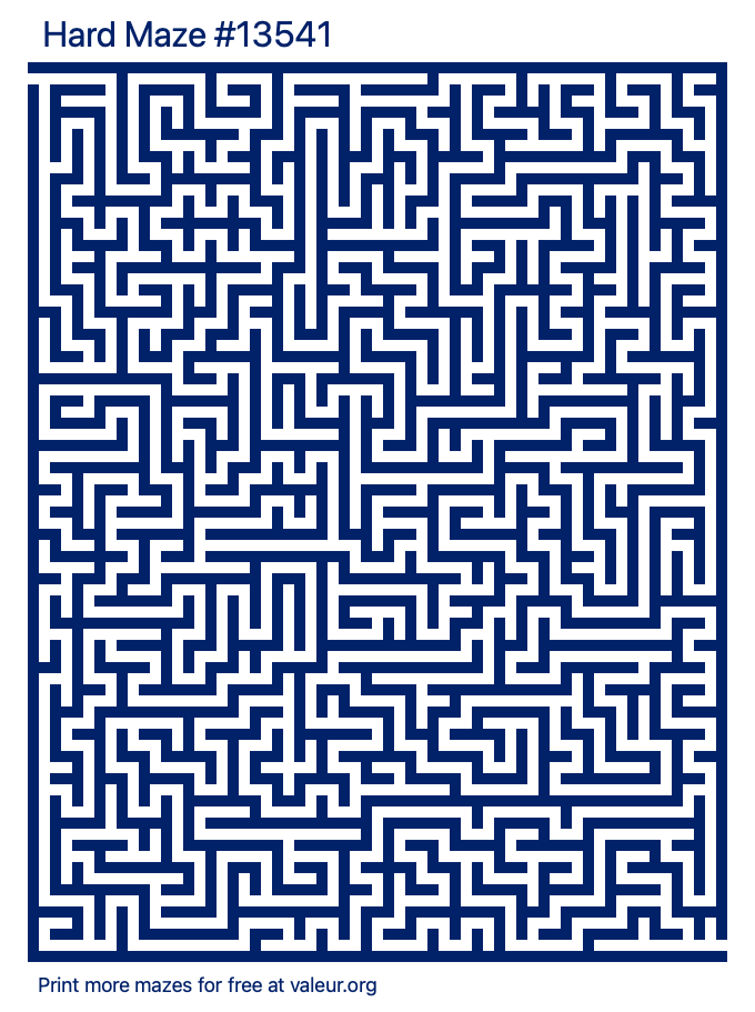 Free Printable Hard Maze number 13541