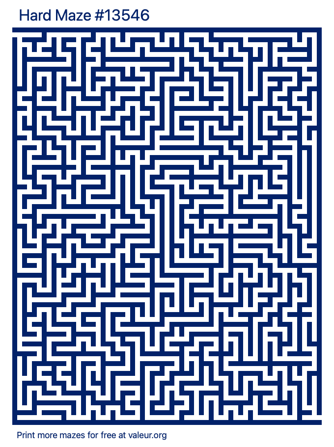 Free Printable Hard Maze number 13546