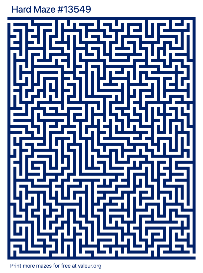 Free Printable Hard Maze number 13549