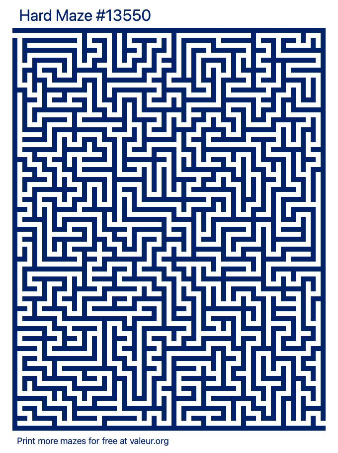 Free Printable Hard Maze number 13550