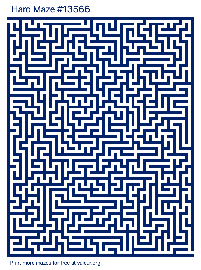 Free Printable Hard Maze number 13566