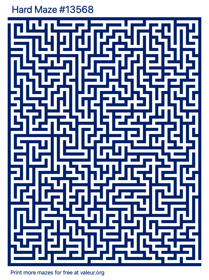 Free Printable Hard Maze number 13568