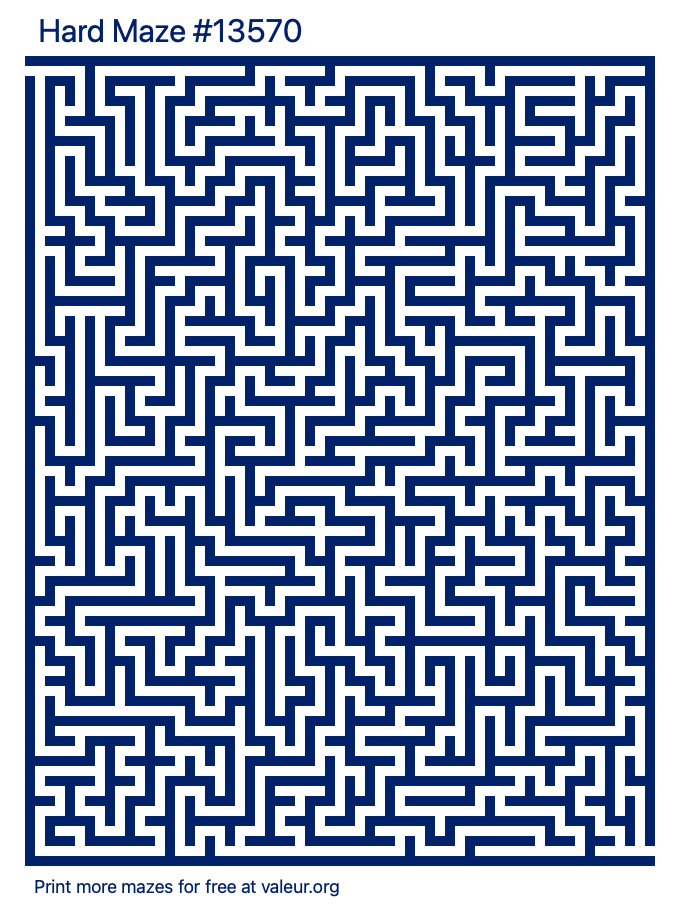 Free Printable Hard Maze number 13570