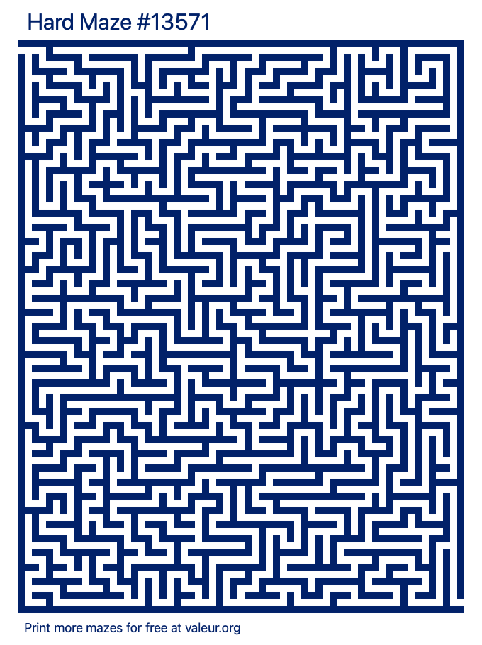 Free Printable Hard Maze number 13571