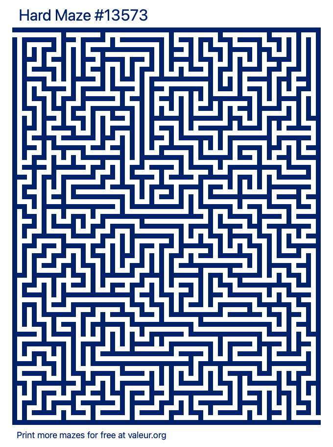 Free Printable Hard Maze number 13573