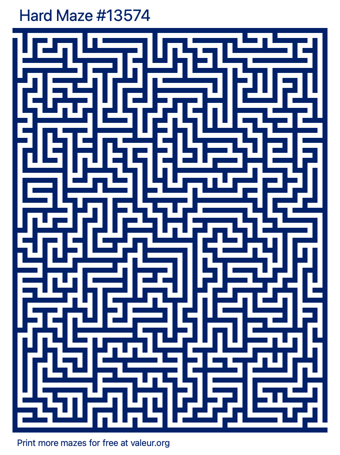 Free Printable Hard Maze number 13574