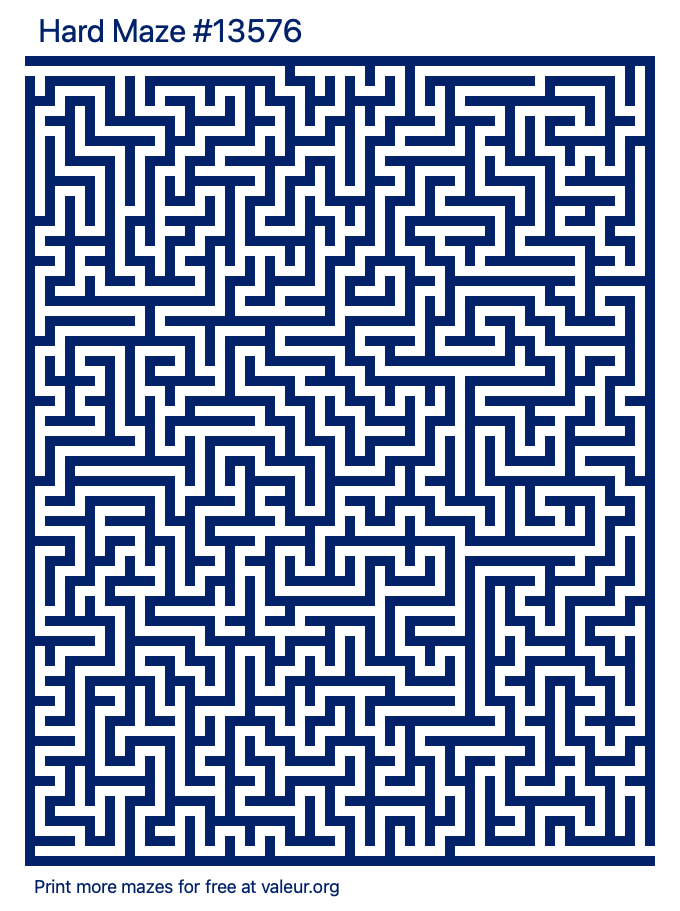 Free Printable Hard Maze number 13576