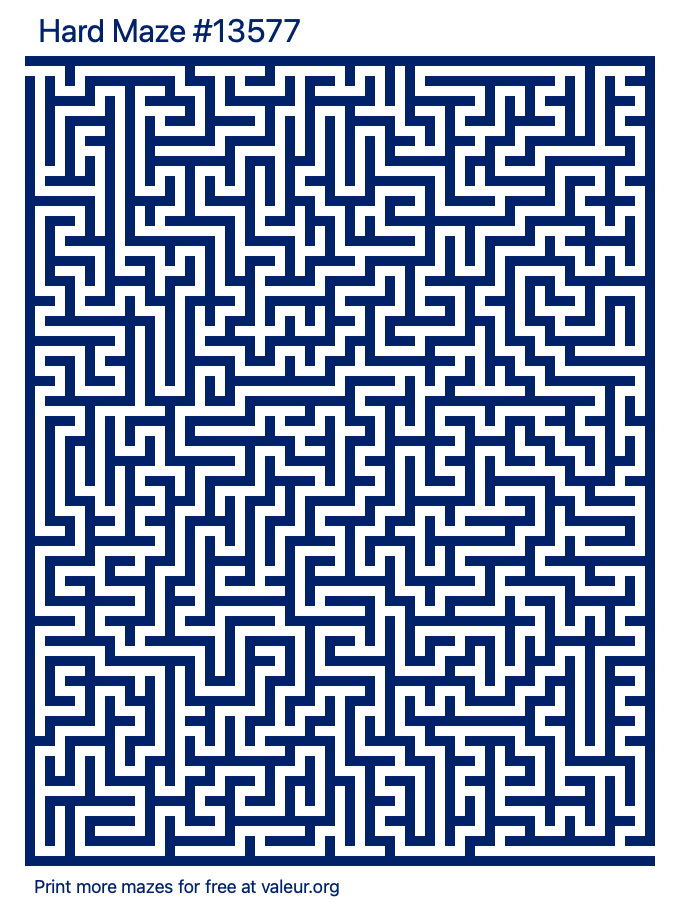 Free Printable Hard Maze number 13577