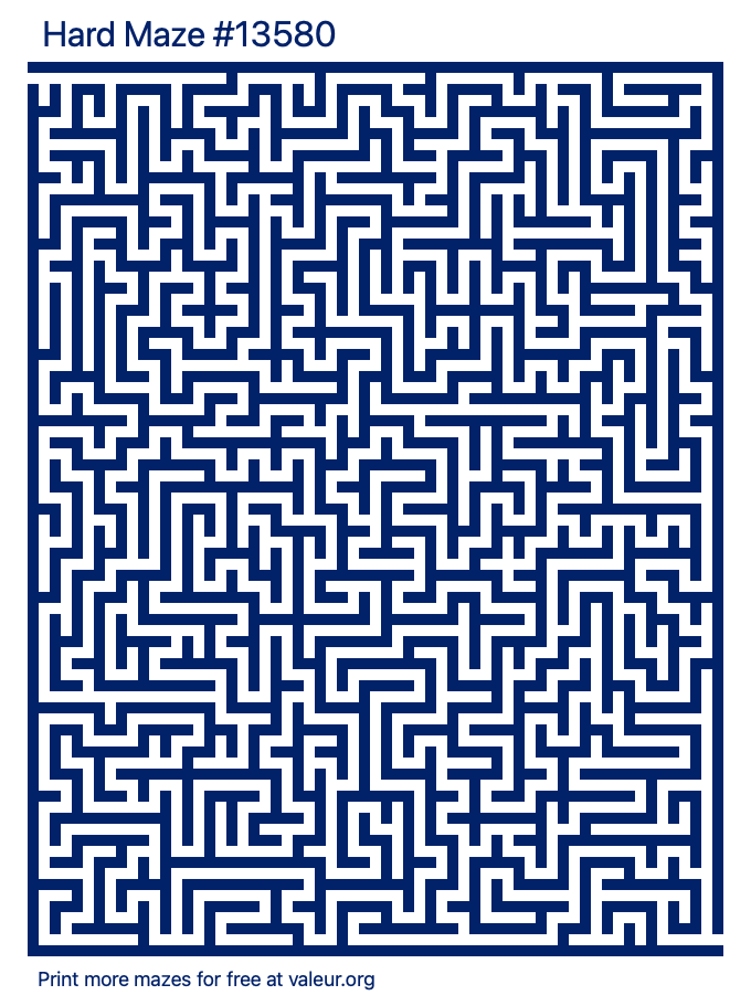 Free Printable Hard Maze number 13580
