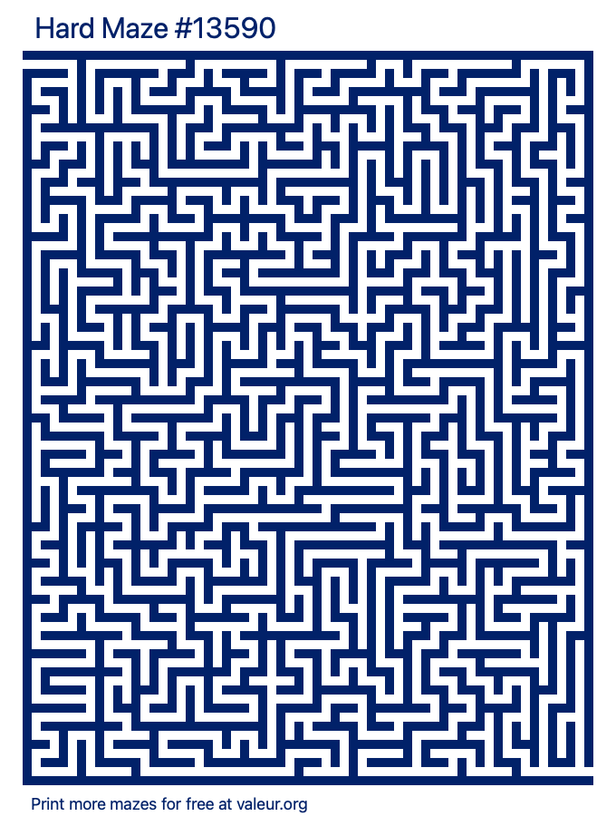 Free Printable Hard Maze number 13590