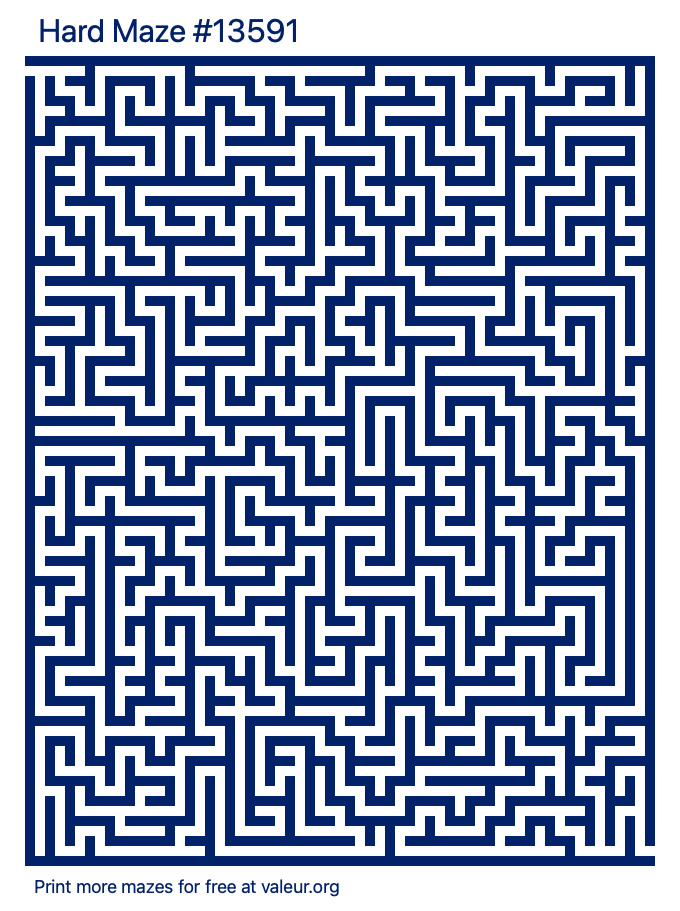 Free Printable Hard Maze number 13591