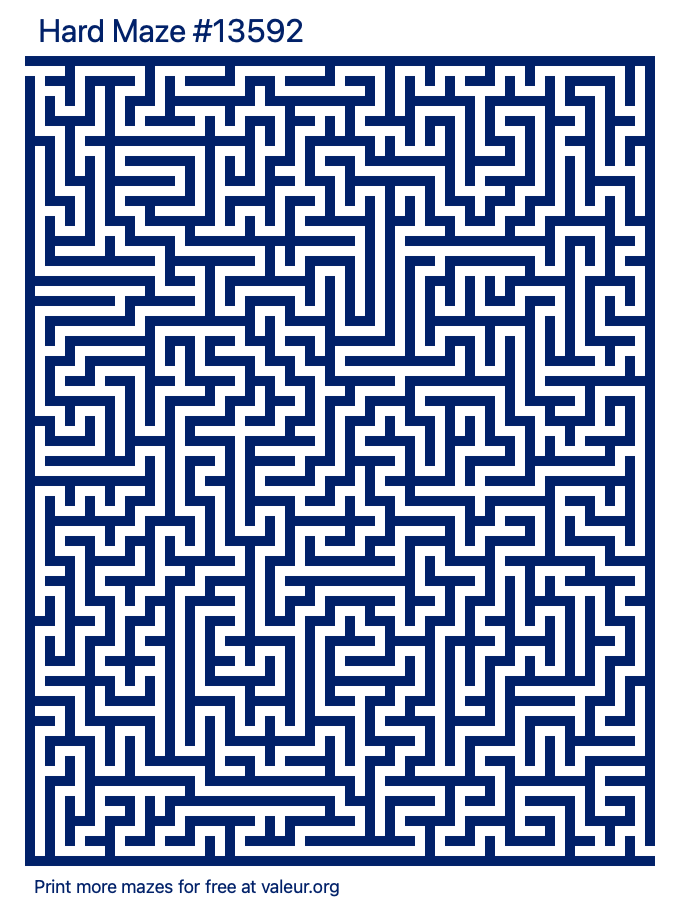 Free Printable Hard Maze number 13592