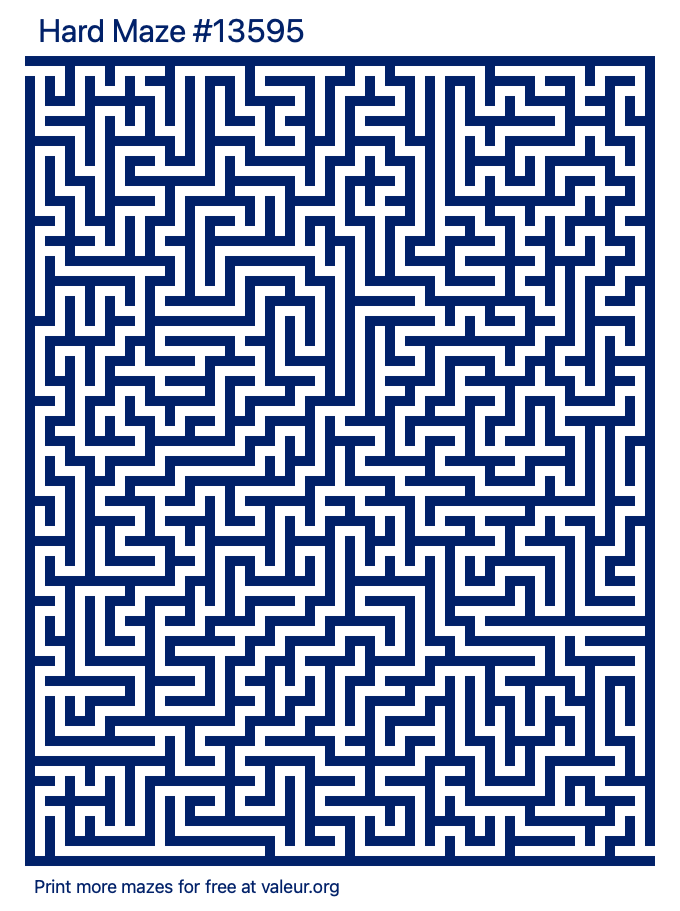 Free Printable Hard Maze number 13595