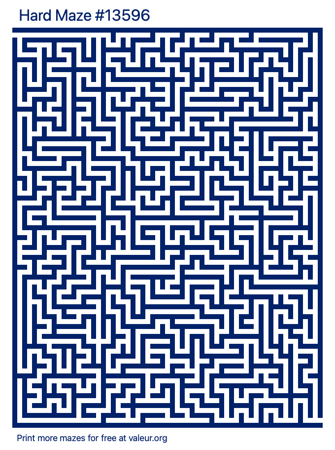 Free Printable Hard Maze number 13596