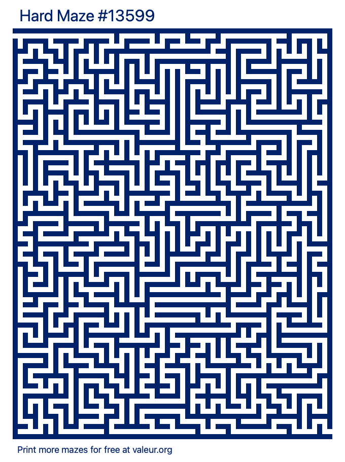Free Printable Hard Maze number 13599