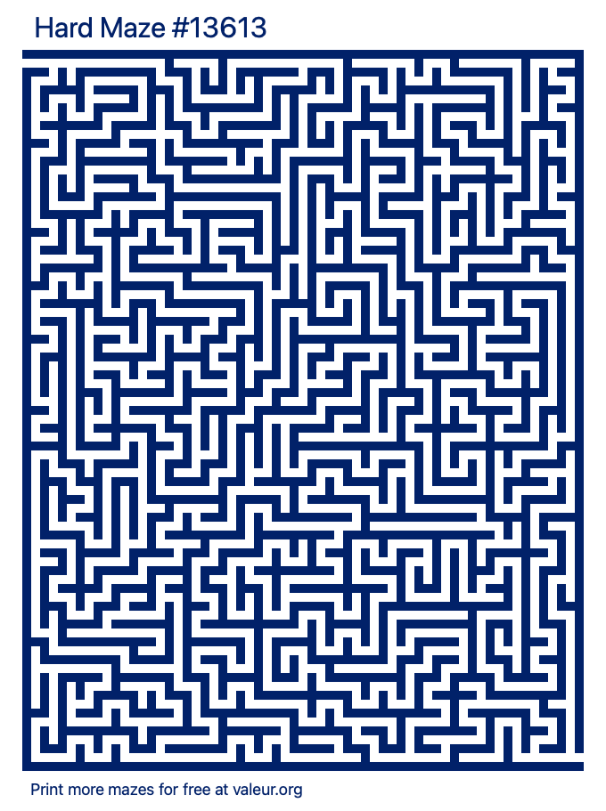 Free Printable Hard Maze number 13613