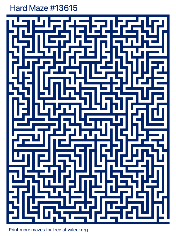 Free Printable Hard Maze number 13615