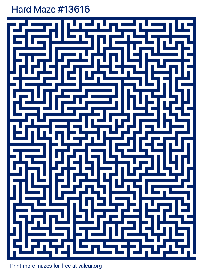 Free Printable Hard Maze number 13616