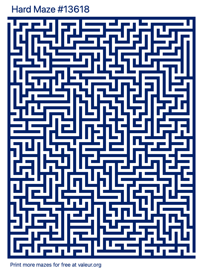 Free Printable Hard Maze number 13618