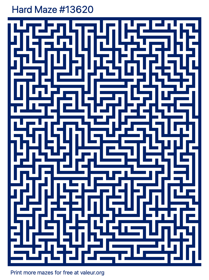 Free Printable Hard Maze number 13620