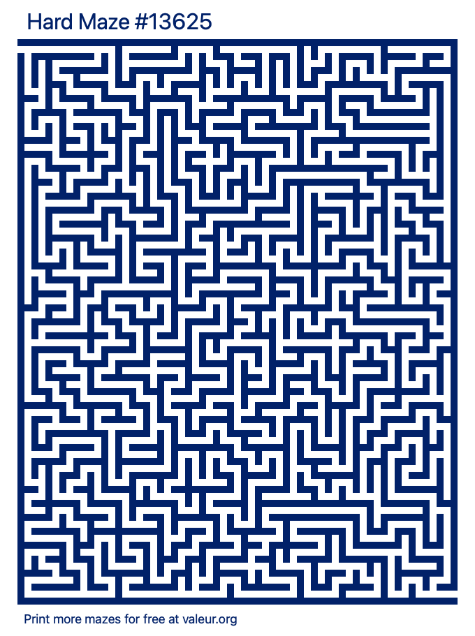 Free Printable Hard Maze number 13625