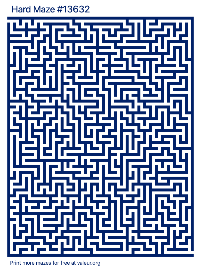 Free Printable Hard Maze number 13632