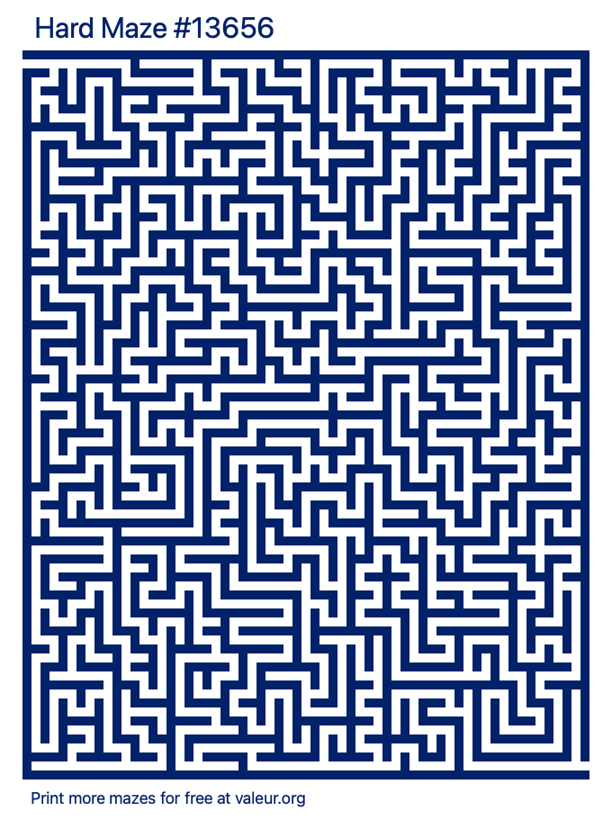 Free Printable Hard Maze number 13656