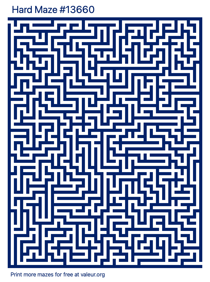 Free Printable Hard Maze number 13660