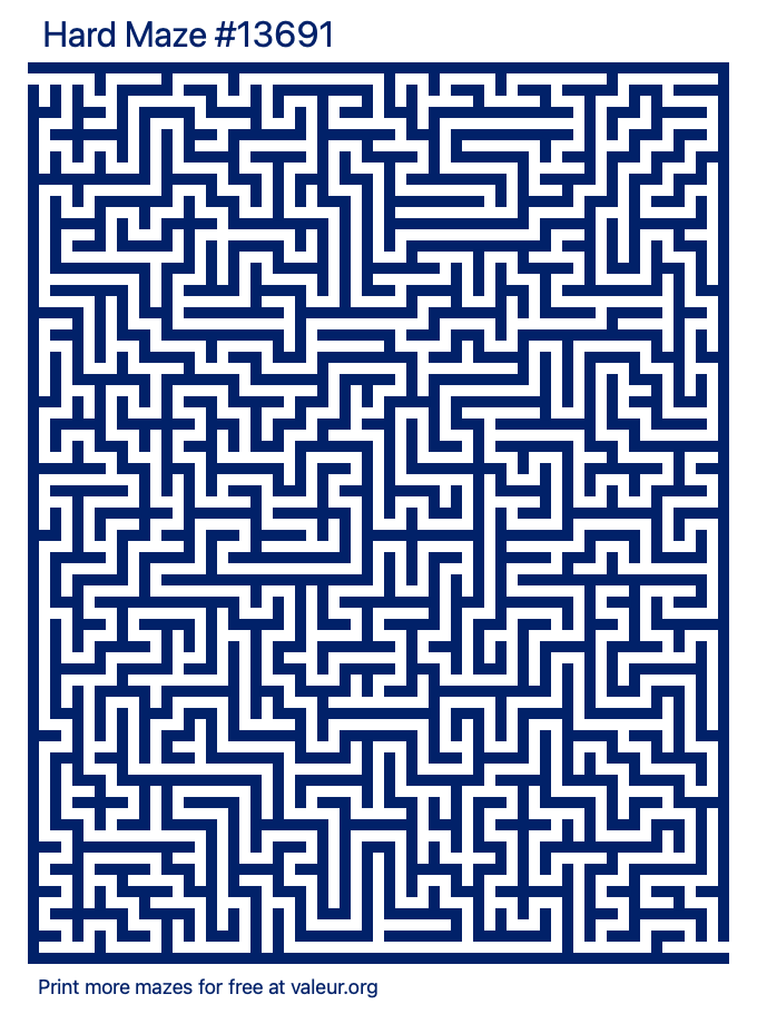 Free Printable Hard Maze number 13691