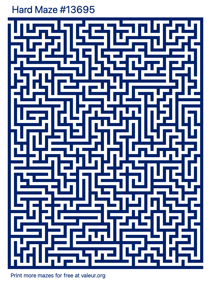 Free Printable Hard Maze number 13695