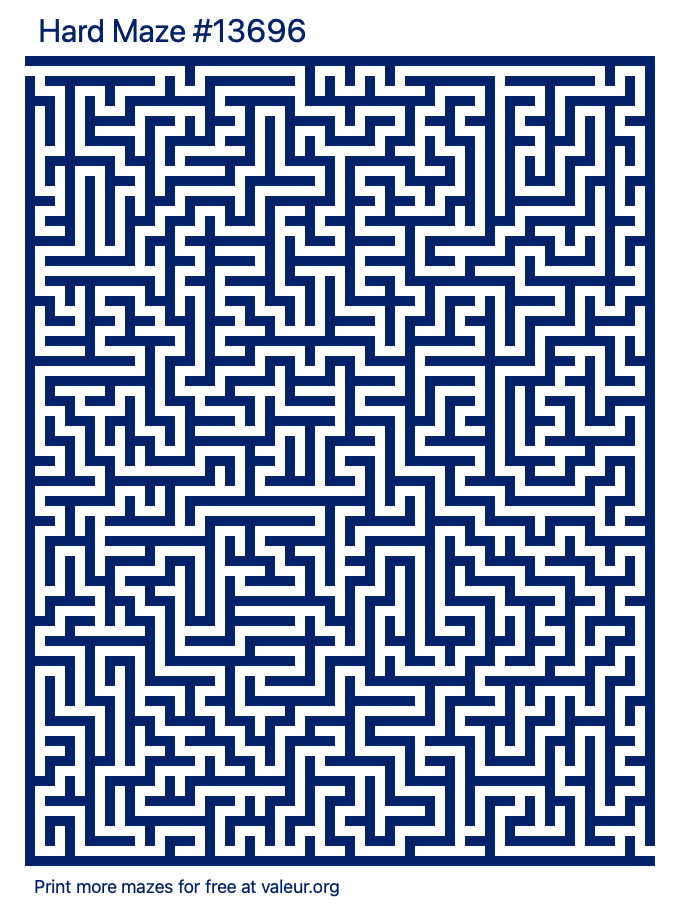 Free Printable Hard Maze number 13696