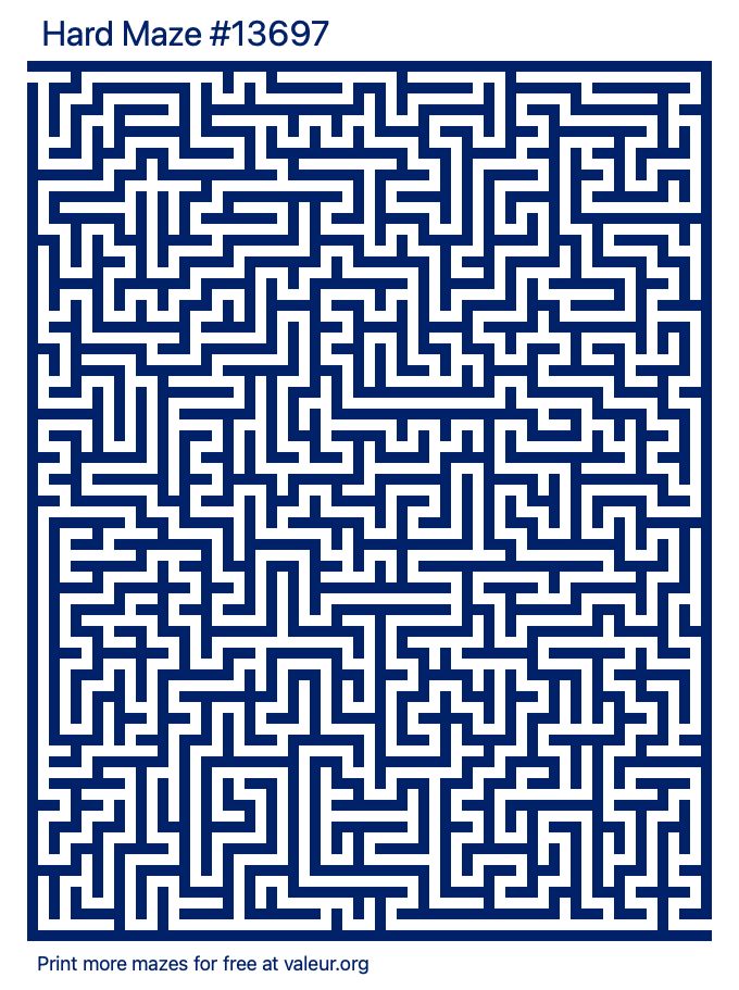 Free Printable Hard Maze number 13697